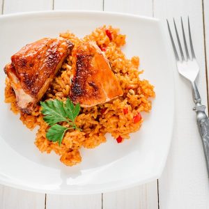 Riz sauté au poulet