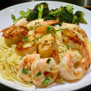 Scampis aux brocolis