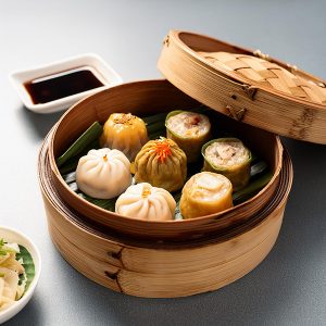 Dim sum mixt à la vapeur(5pcs)
