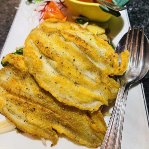 Fillet de sole grillé à la sauce du Chef (preparation 30 min)
