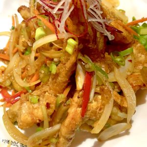 Scampis au sel et au poivre